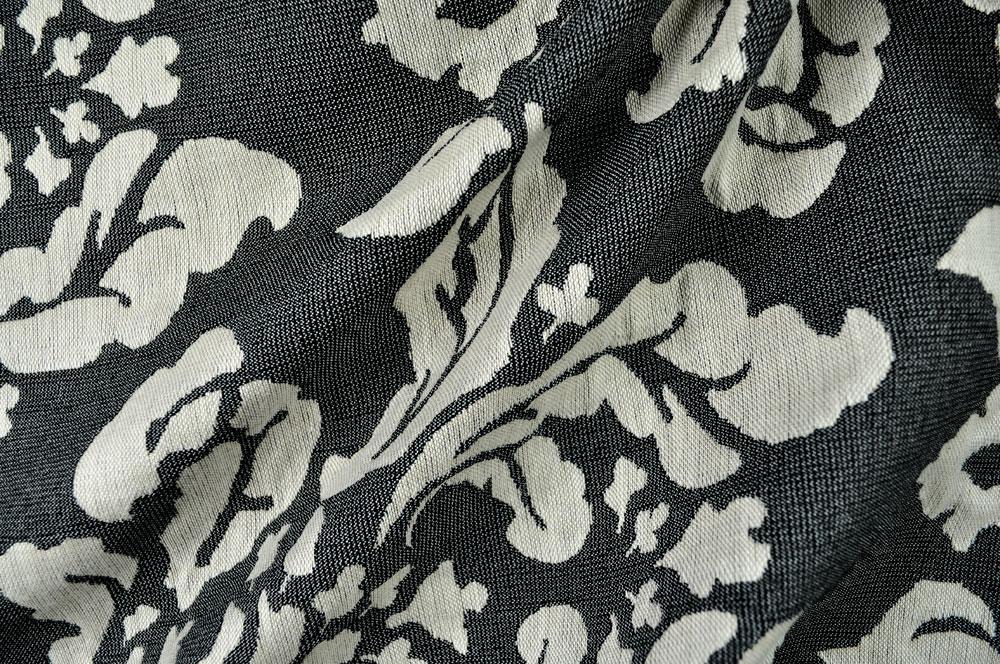 Jacquard Stoff - Louis Philippe - Schwarz