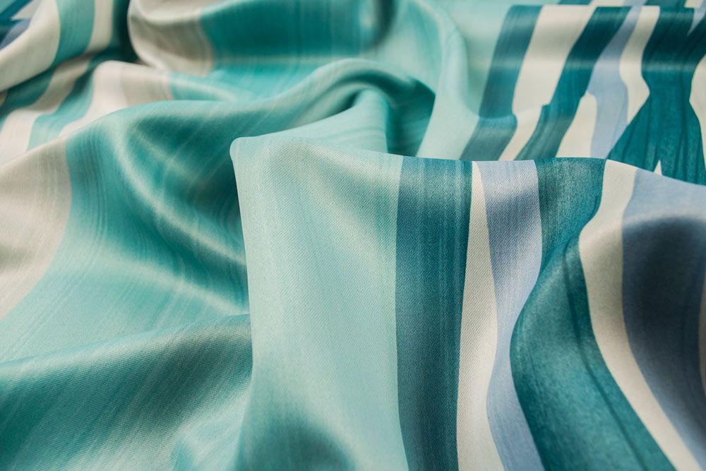 Blackout-Stoff - Fresh Lines - Türkistöne