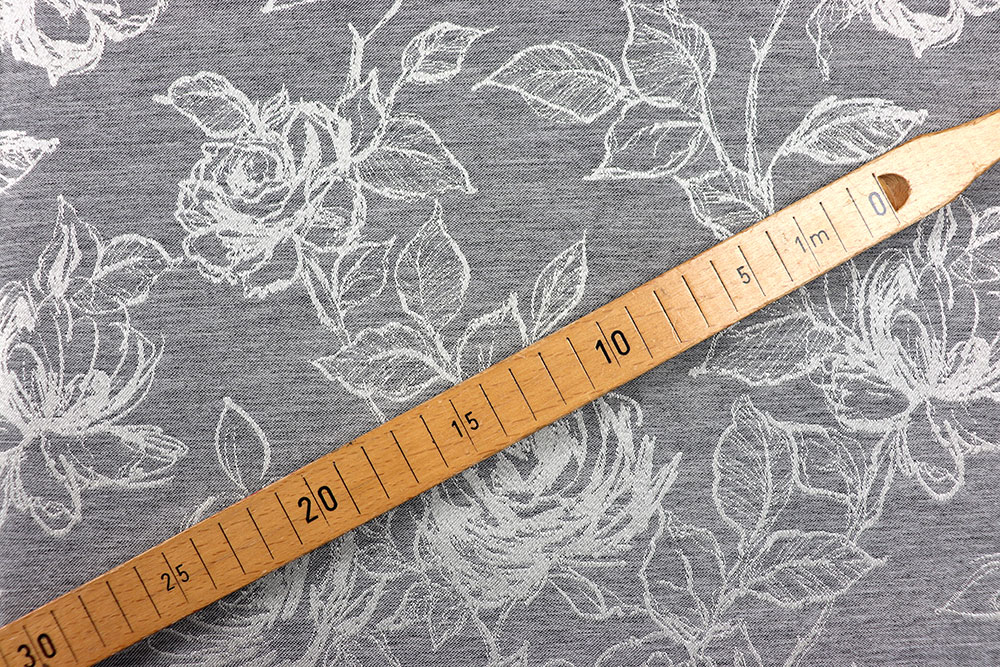 Jacquard Rosen - Silber/Creme