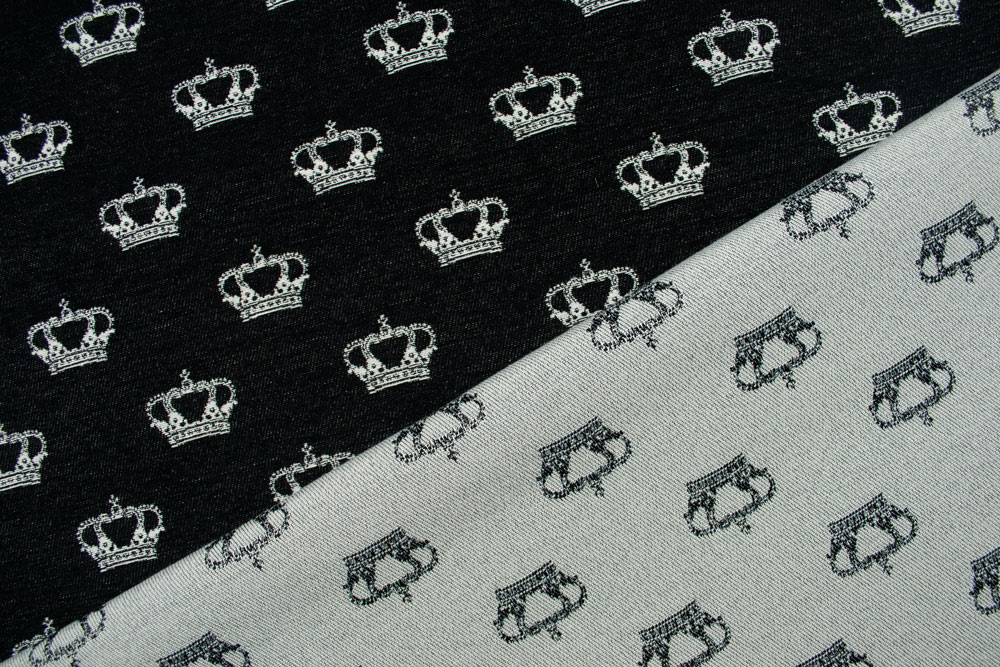 Jacquard-Dekostoff - Monaco - Schwarz