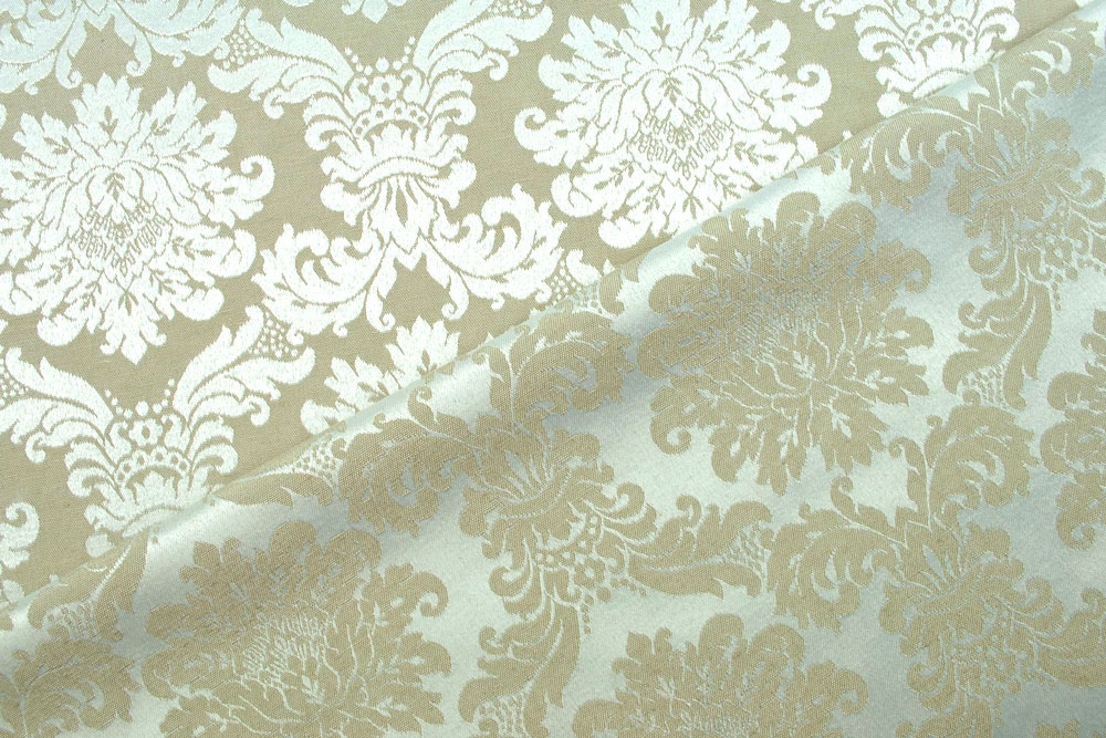 Jacquard-Dekostoff - Herzogin Victoria - Creme