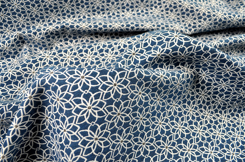 Jacquard-Dekostoff - Saint Lucia - Blau