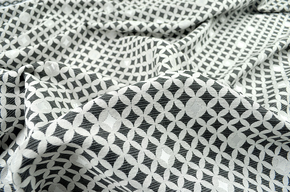 Jacquard-Dekostoff - Astral - Anthrazit/Silber