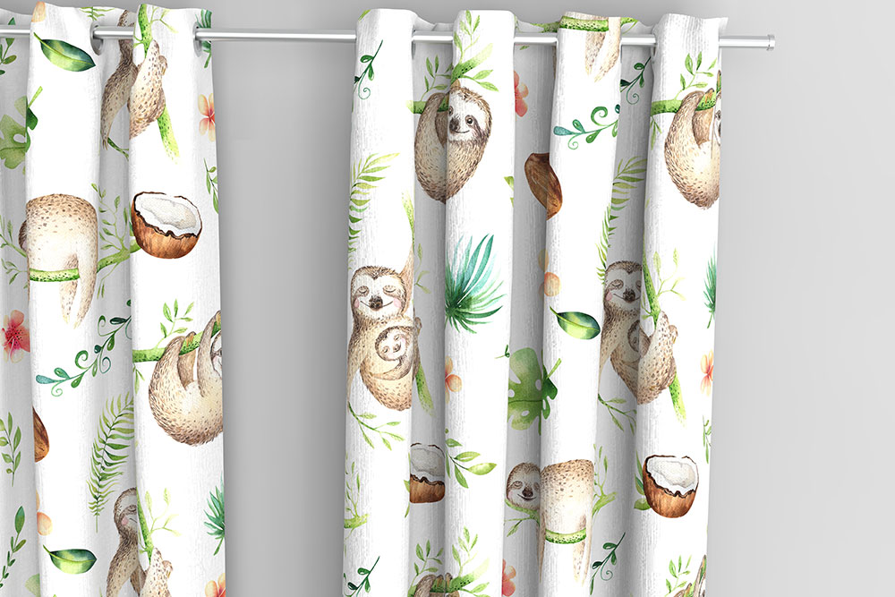 Blackout-Stoff - Faultier-Schlummerparty