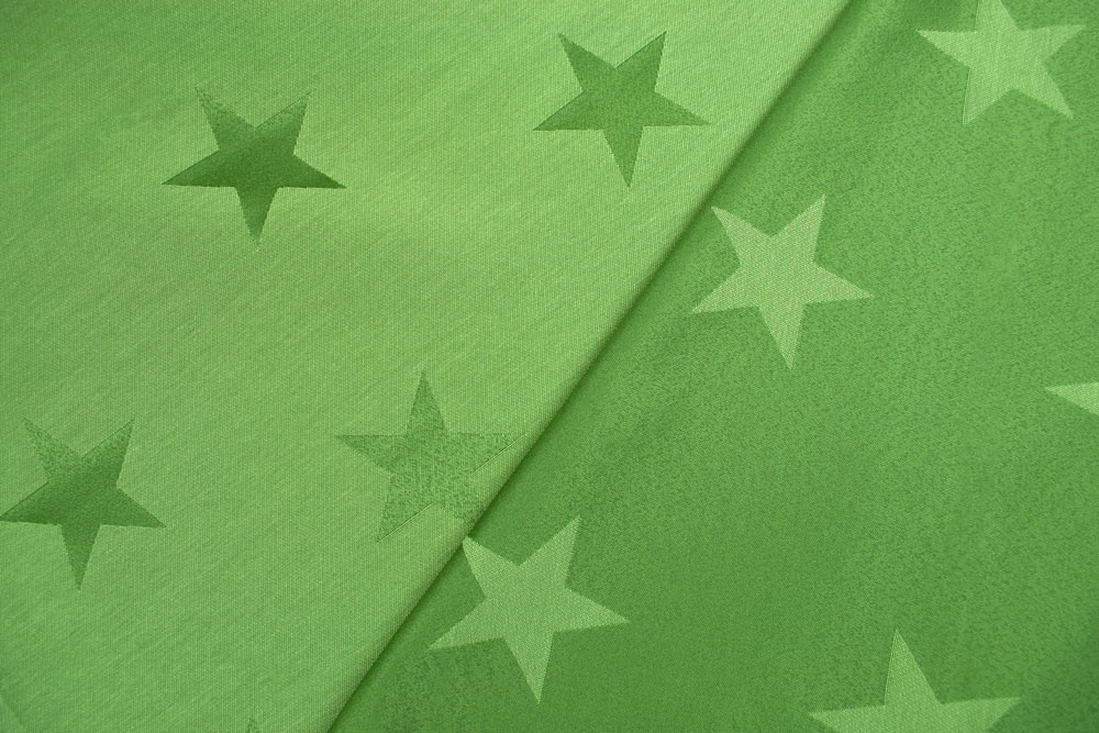 Sternenglanz - Dekostoff Jacquard - Hellgrün/Grün