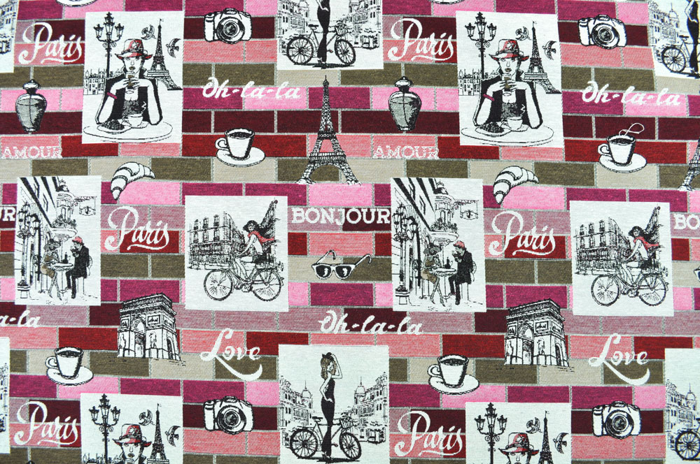 Dekostoff Jacquard - Bienvenue à Paris