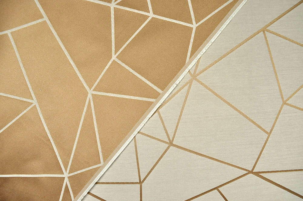 Wende-Dekostoff - New Fashion No. 3 - Goldbraun/Creme