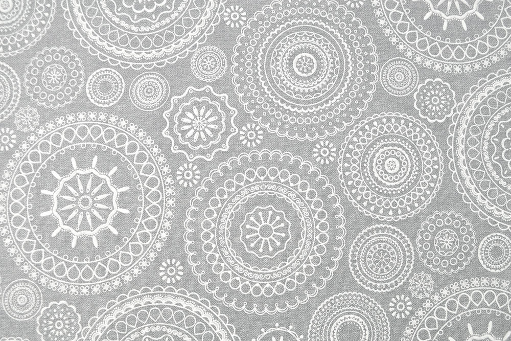 Deko-Outdoorstoff - Mandala Grey