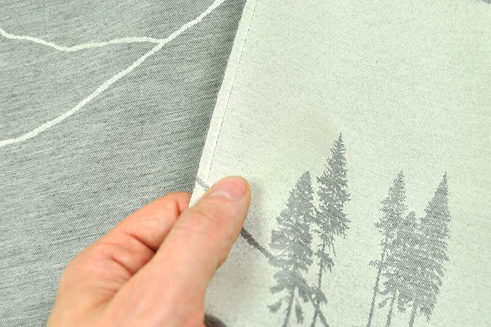 Dekostoff Jacquard - zweiseitig - Alpen-Gämse - Creme/Grau