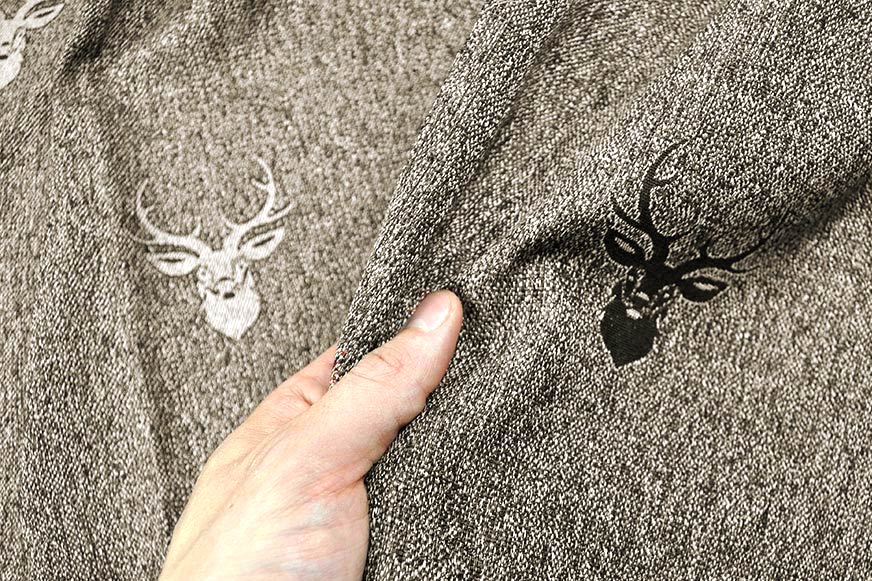 Wende-Jacquard-Dekostoff - Hirschblick