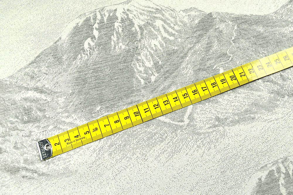 Dekostoff Jacquard - zweiseitig - Alpenblick - Grau/Creme