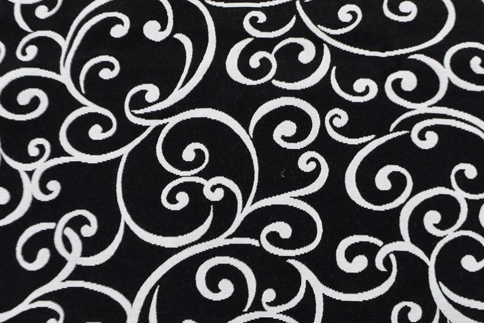 Jacquard-Dekostoff - Tendril Noir