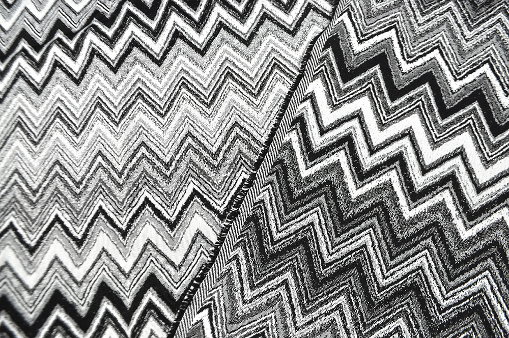 Jacquard-Dekostoff - Poncho Noir