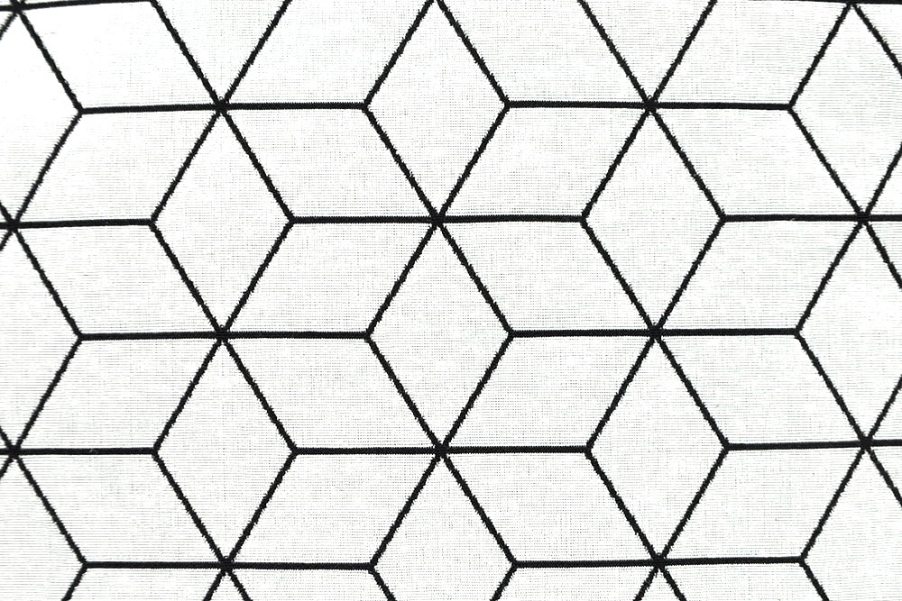 Wende-Jacquard - Cubic - Weiß/Schwarz