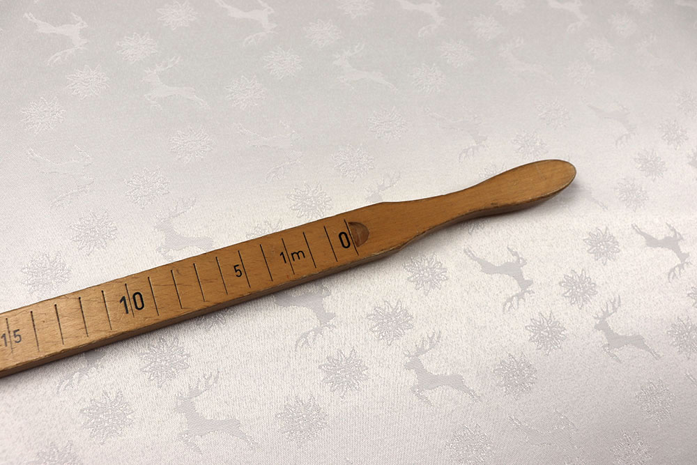 Landhaus-Damast - Hirsch und Edelweiß