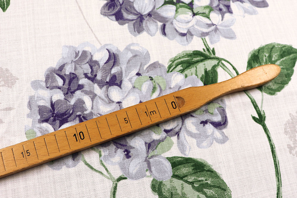 Baumwoll-Dekostoff - Hortensien-Idyll