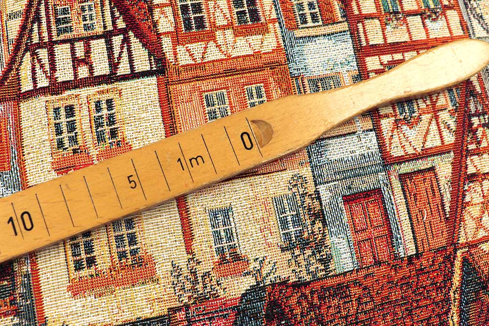 Gobelin-Stoff - Fachwerkhäuser