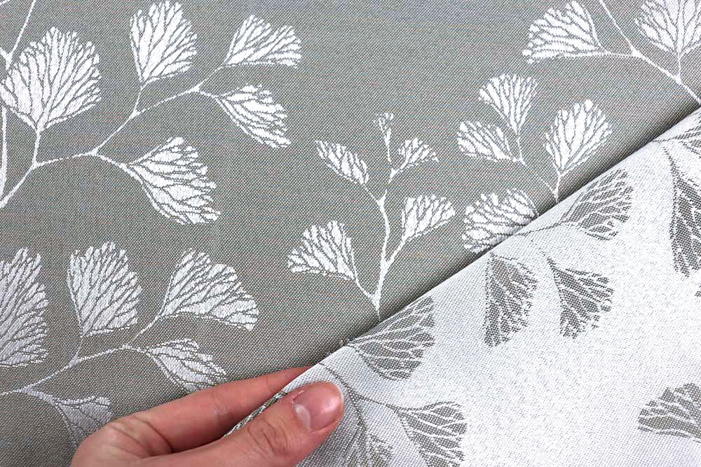 Dekostoff Jacquard beidseitig - Galicia - Grau
