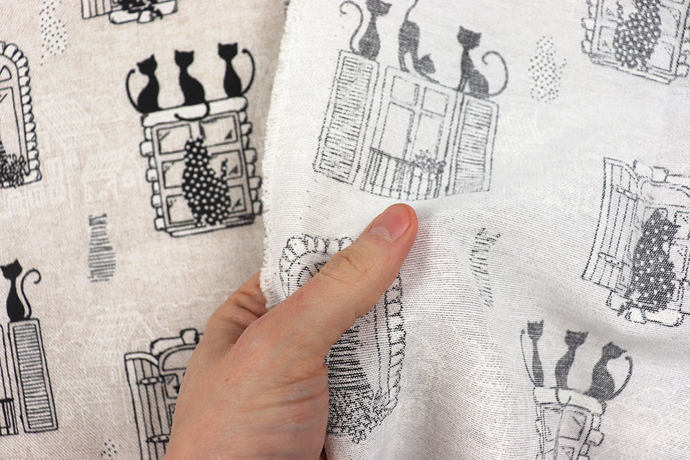 Dekostoff - Katzen daheim