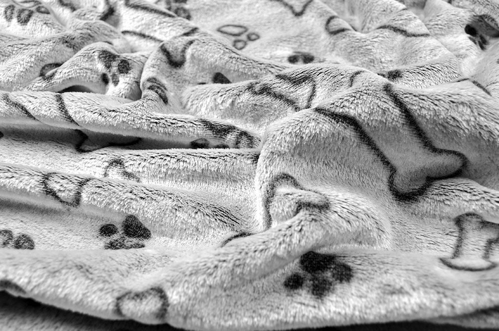 Bella - Fleece Doubleface - Hellgrau/Schwarz