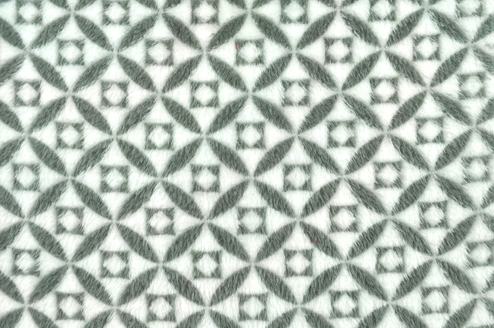 Wende-Kuschelfleece - Mandala - Grau/Bunt