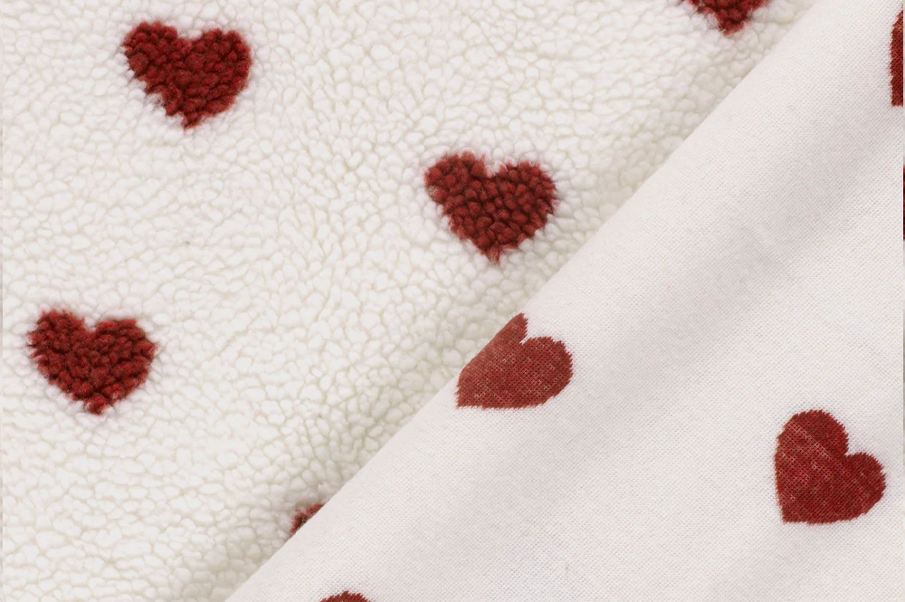 Sherpa Fleece - Lovely Hearts