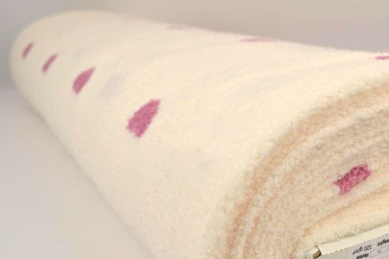 Flausch-Teddy bestickt - Herzchen