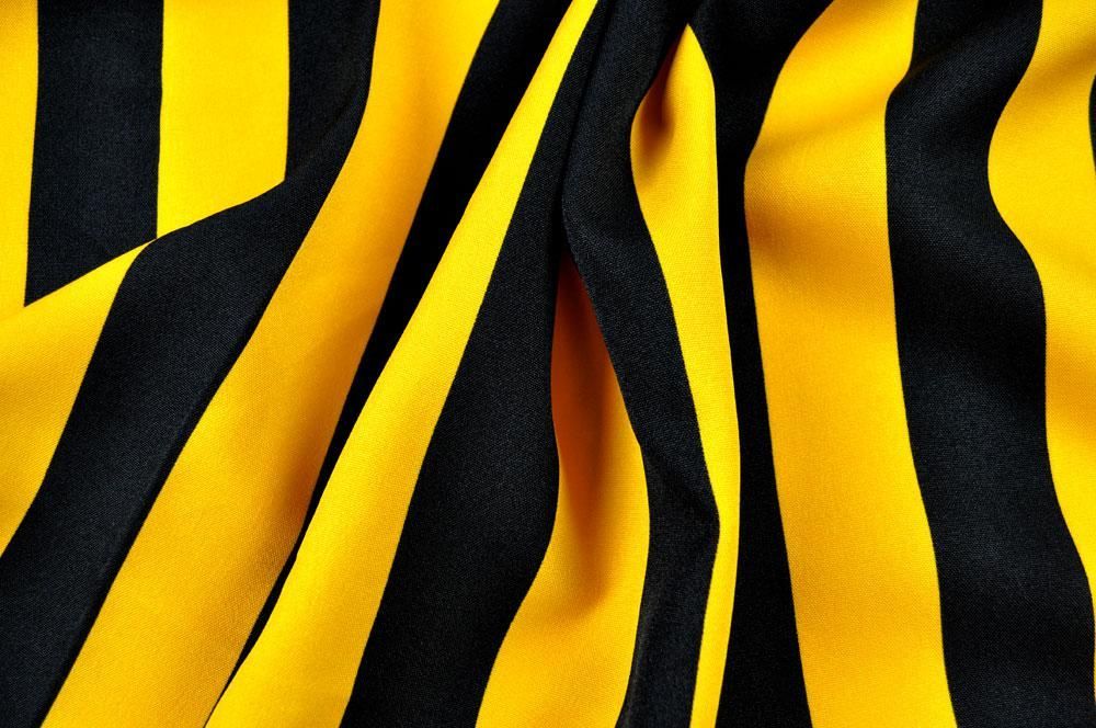 Universalstoff Block-Streifen - Schwarz/Gelb