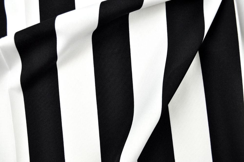 Universalstoff - Streifen breit - Schwarz/Weiß