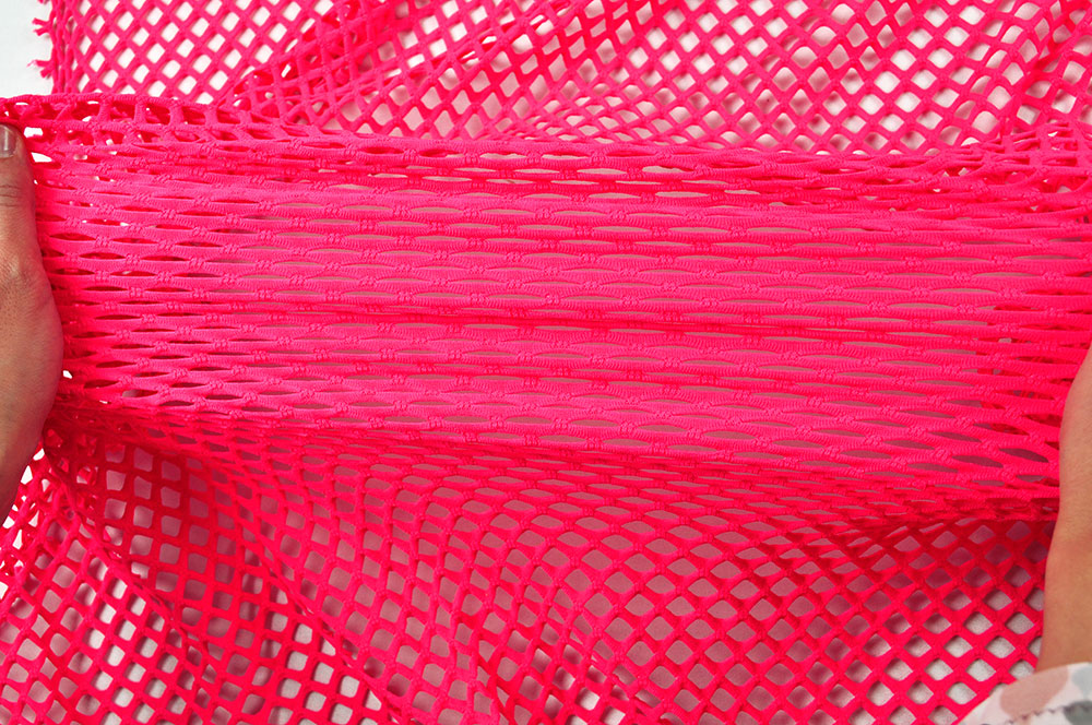 Netzstoff - Super-Elastik - Neon-Pink