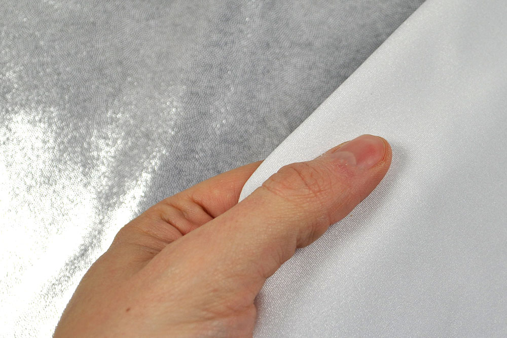 Tanzkleiderstoff Metallic - Silber