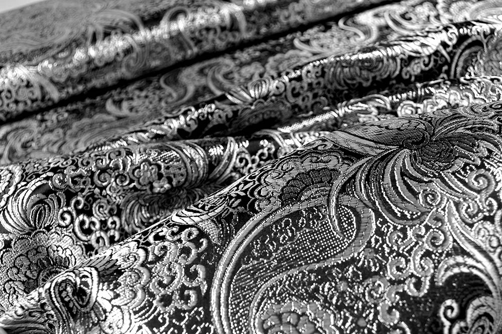 Brokat Maharadscha - Schwarz/Silber