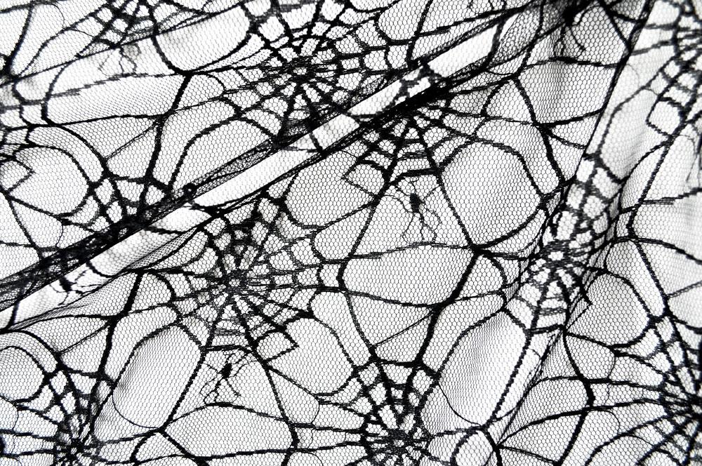 Tüll Spinnennetz - Schwarz