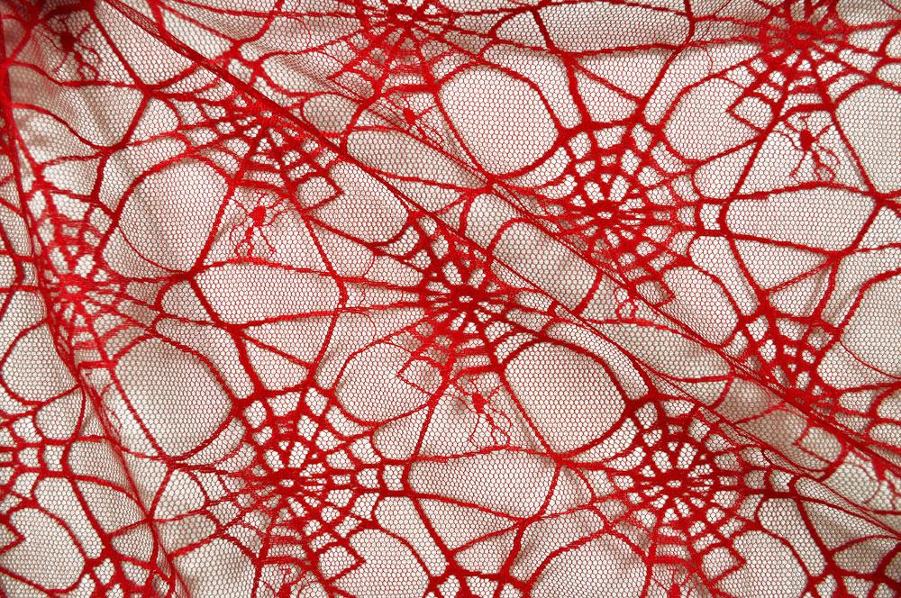 Tüll Spinnennetz - Rot