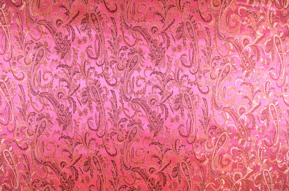 China Seidenimitat Lian - Rosa/Kupfer