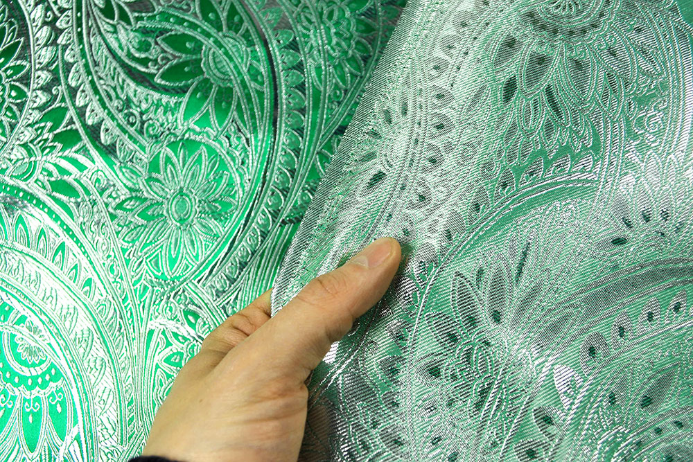 Brokat Maharani - Grün/Silber