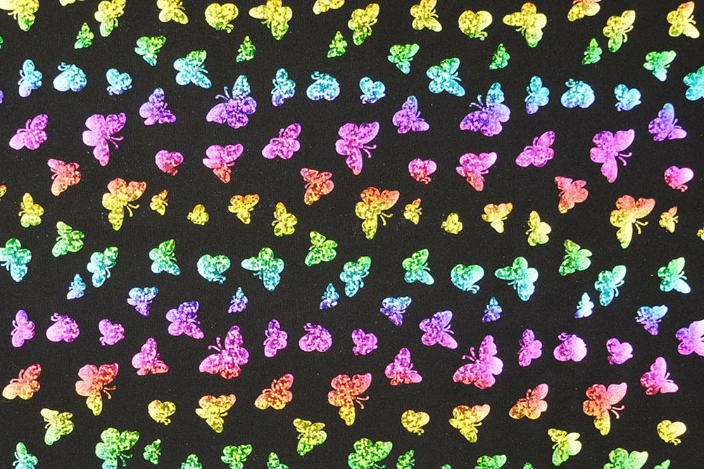 Tanzkleiderstoff Hologramm - Schmetterlinge