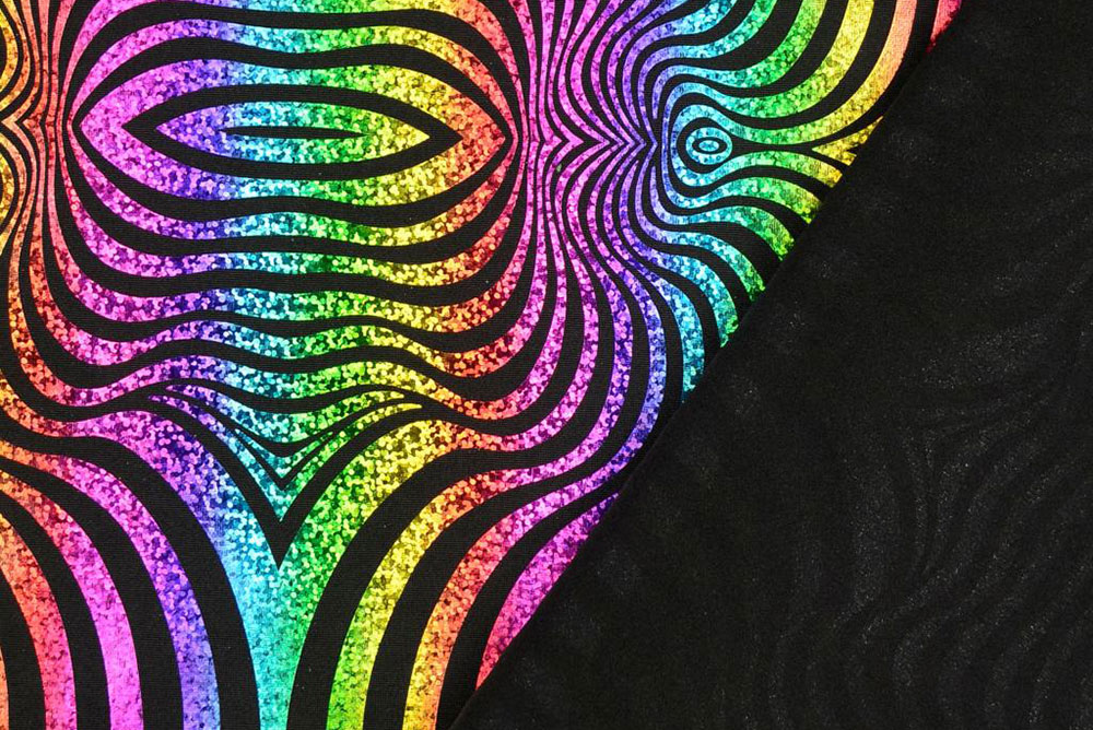 Tanzkleiderstoff Hologramm - Trippy Rainbow