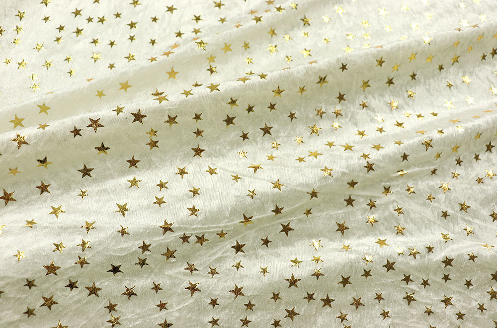 Pannesamt - Glänzende Goldsterne