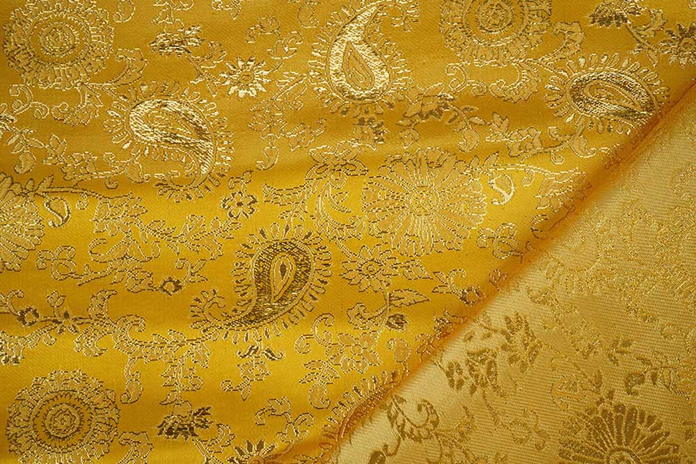 Brokat - Paisley Flower - Gold