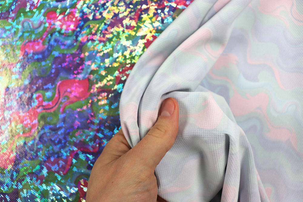 Tanzkleiderstoff Hologramm - Blue Trip