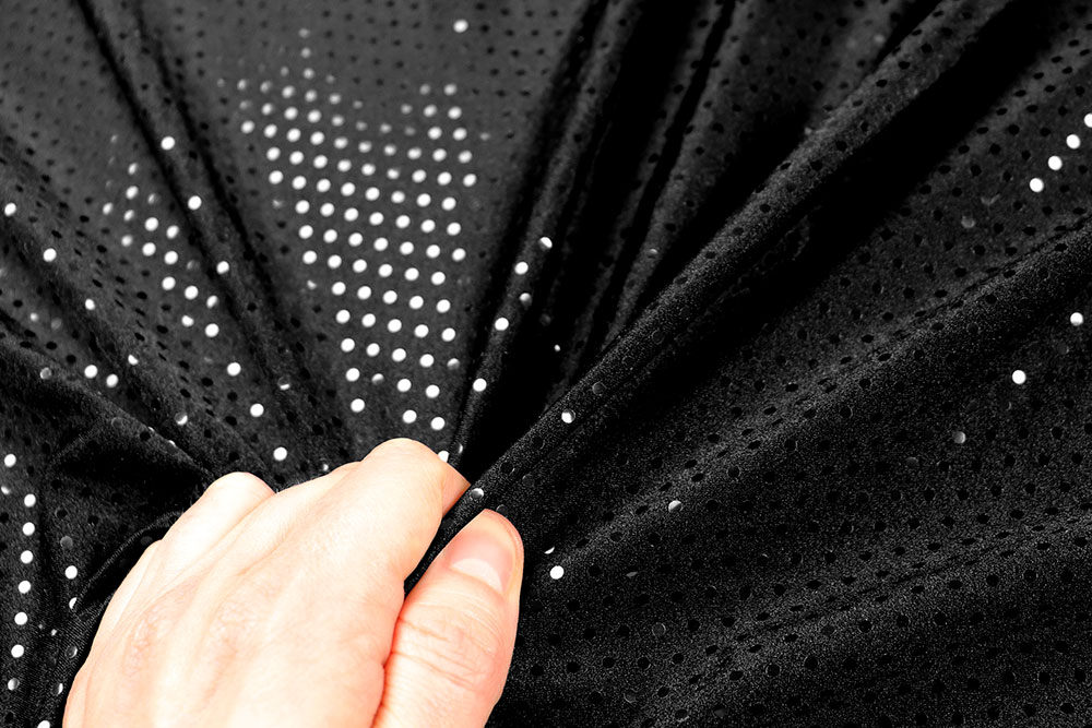 Pailletten-Lycra - Schwarz
