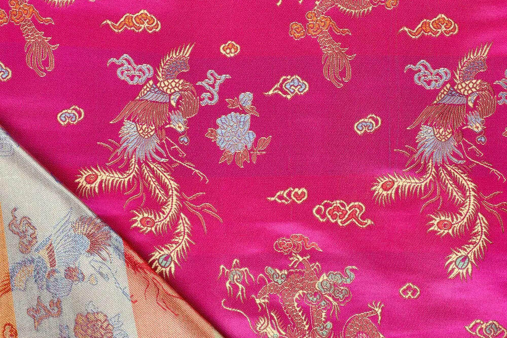 China-Seidenimitat Drache - Pink - 150 cm