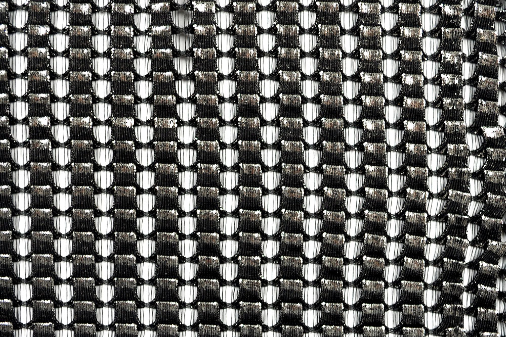 Effektstoff - Kettenlook - Silber