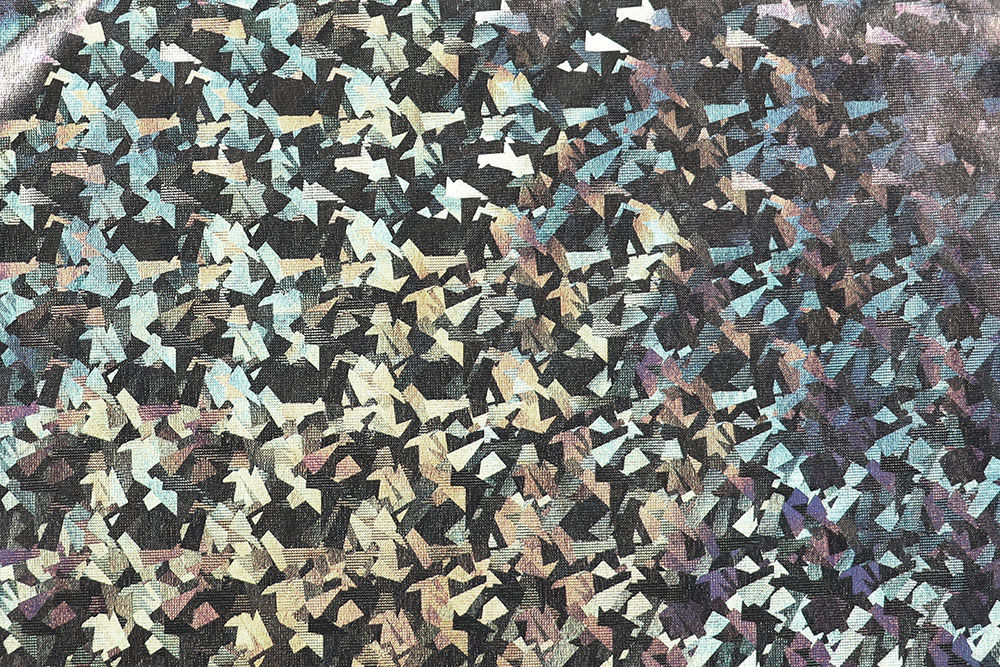 Tanzkleiderstoff Hologramm - Silver Prisma