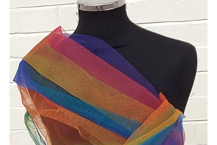 Event-Tüll schwer entflammbar - Rainbow