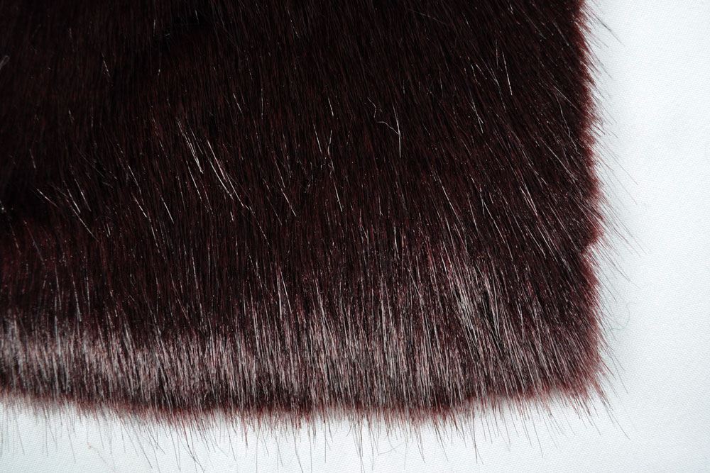 Pelz-Imitat - Hermelin - Burgunder