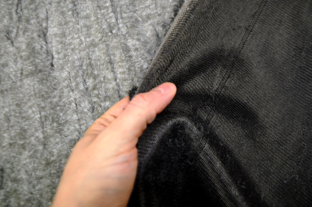 Dunkles Flauschkaninchen - Fellimitat