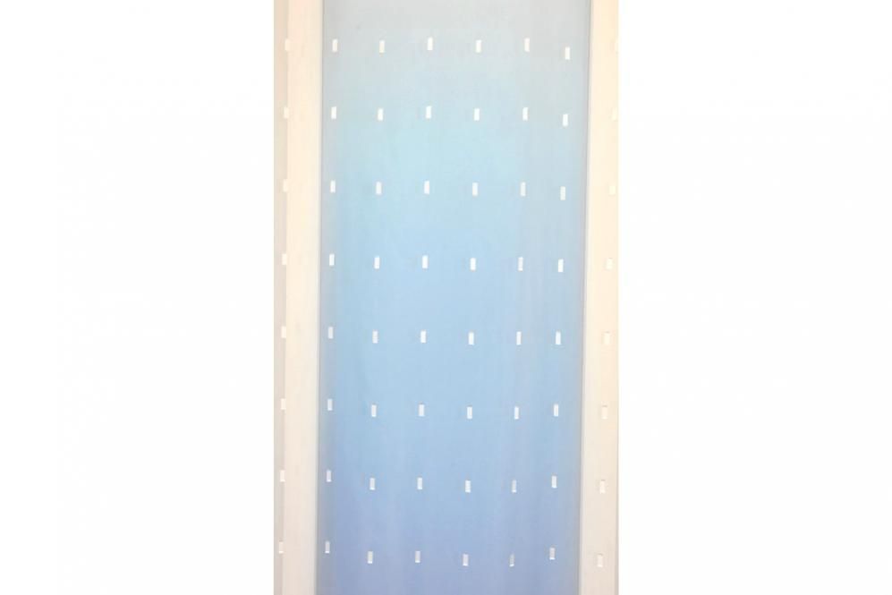 Gardine Oxford - Weiß transparent - 300 cm hoch - Bleiband - 1,0 Meter