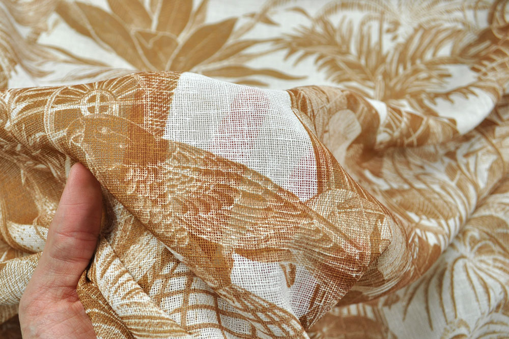 Gardinenleinen - Dschungel Toile - Curry